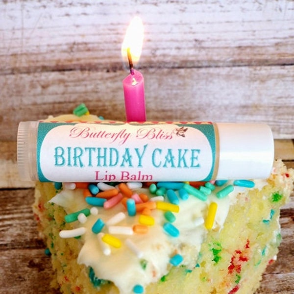 lip butter | birthday cake lip balm | birthday cake | birthday party favors | happy birthday | sweet lip balm | party favors | lip balm
