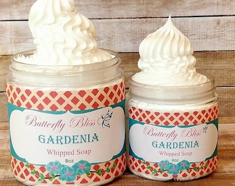 Fluffy Whipped Soap Body Frosting | Gardenia | Bath Soap | Body Wash | Shaving Cream | Cream Soap | Soap | Body Soap | Gift For Her | Spa