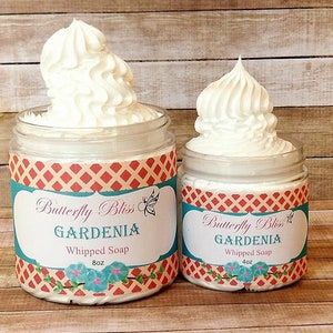 Fluffy Whipped Soap Body Frosting | Gardenia | Bath Soap | Body Wash | Shaving Cream | Cream Soap | Soap | Body Soap | Gift For Her | Spa