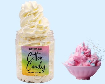 Manteiga Corporal Batida | Loção Batida de Algodão Doce | Loção | Manteiga Corporal Natural | Creme para as Mãos | Loção Corporal | Loção de Manteiga Corporal | doce