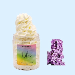 Manteca corporal batida / lila Manteca corporal batida / Loción lila / Manteca corporal de karité / Manteca corporal natural / Loción natural / manteca corporal lila