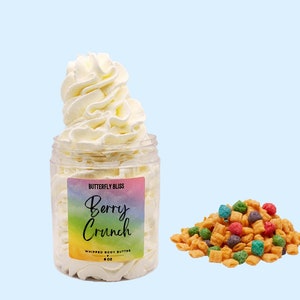 Berry Crunch Body Butter, Cereal Lotion, Cereal Gift, Berry Lotion, Unique Body Butter, Handmade Gifts, Handmade Body Butter, Funny Gifts