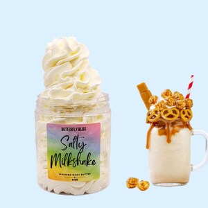 Salty Milkshake Body Butter, Whipped Body Butter, Body Butter Lotion, Bakery Body Butter, Body Lotion, Whipped lotion, Natural Body Butter