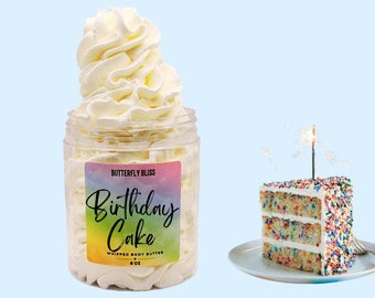 cake body butter | vegan body butter | gifts for her | gifts for teens | birthday cake | natural body butter | body frosting | creamy lotion
