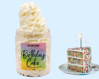 Whipped Body Butter | Birthday Cake | Birthday | Birthday Cake Body Butter | Cake Lotion | Birthday Lotion | Sweet scented lotion | butter