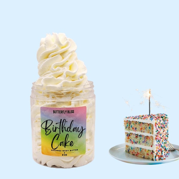 cake body butter | vegan body butter | gifts for her | gifts for teens | birthday cake | natural body butter | body frosting | creamy lotion