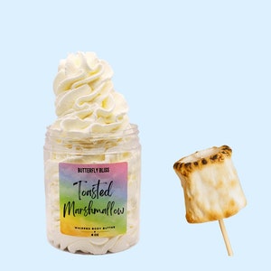 Toasted Marshmallow Body Butter | Vegan Body Butter | Marshmallow Lotion | Campfire Lotion | Marshmallow gifts for friends | Camping Gifts