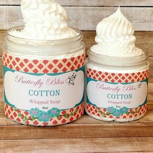 Whipped Soap | Shaving Soap | Bath Whip | Shaving Cream | Soap Whip | Shave Cream | Soap | Cotton scented | Clean Cotton Soap | Soap Fluff