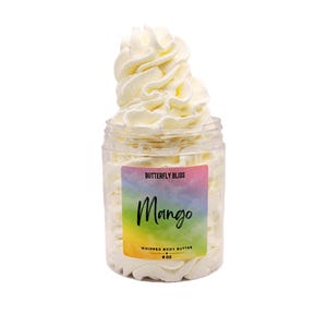 Whipped Mango Body Butter | Fruity Summer Moisturizer | Handmade Natural Skincare for Dry Skin | 4 oz & 8 oz | Tropical Gift for Her