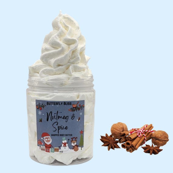 Nutmeg Scented Body Butter | Nutmeg christmas gifts | Husband Gift Idea | Boyfriend Gift Idea | Dad gift idea | Holiday Scented Body Lotion