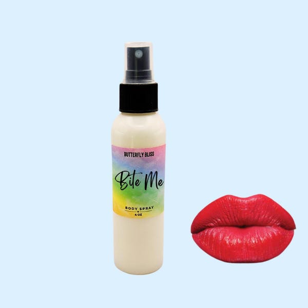 Bite Me-lichaamsspray | Fruitige citrusmist met vanille en exotische bloemen | Sexy zoet parfum | Halloween-spray | Bite Me-parfum | Sexy spray