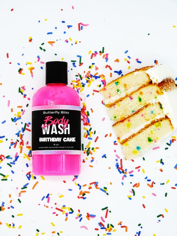 Birthday Cake Body Wash Bubble Bath Shower Gel Liquid Soap Etsy