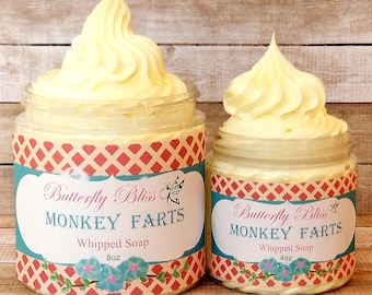 Shaving Soap | Monkey Farts | Monkey Farts Soap | Creamy Soap | Soap Gift | Moisturizing Soap | Vegan Soap | Banana Scented Soap | Natural