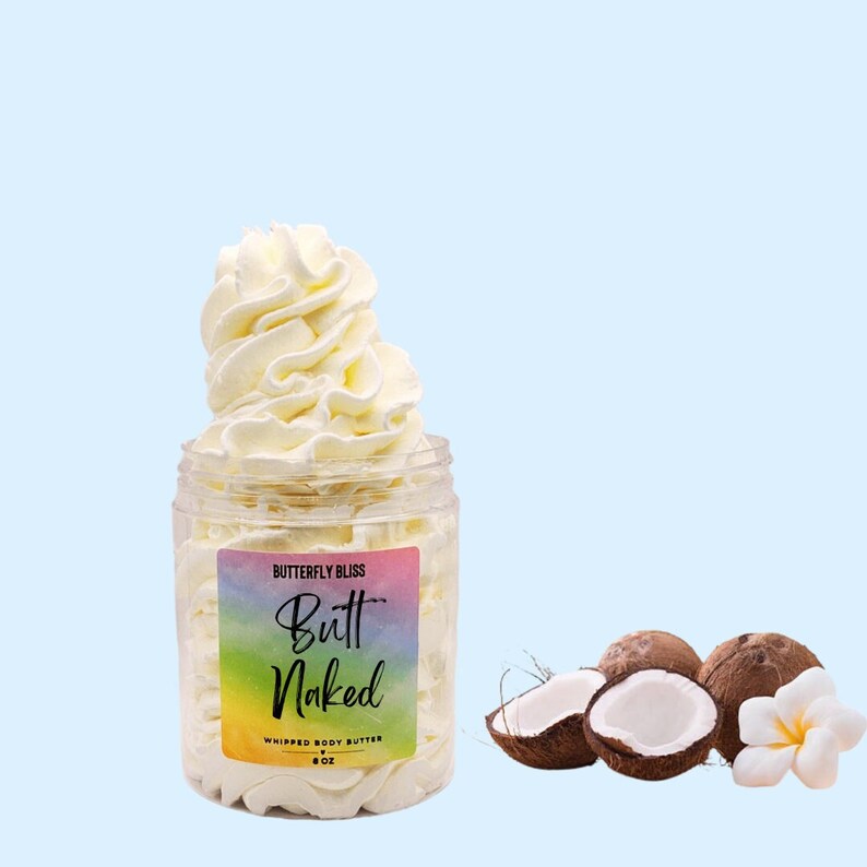 Butt naked body butter in 4oz and 8oz