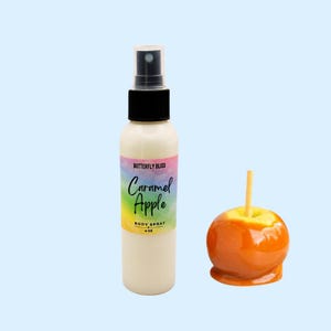 Karamell Apfel Körperspray | Saftiger Roter Apfel und Butterkaramell-Duft | Süßes Gourmand-Parfüm für Frauen | Herbst Apfel Geschenkidee für sie
