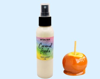 Caramel Apple Body Spray Mist | Juicy Red Apple and Buttery Caramel Scent | Sweet Gourmand Perfume for Women | Fall Apple Gift Idea for her