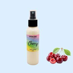 Cherry Body Spray Mist | Sweet and Sour Black Cherry Fragrance Mist | Fruity Perfume for Women | Cherry Perfume | Cherry Gift Idea for teens