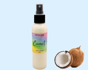 Coconut Body Spray | Tropical Beach Scent Mist | Sweet Island Perfume | Beach Spray | Beach Scented Spray | Vacation Gift for Her