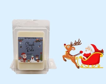 Sleigh Ride Wax Melts | Christmas Scented Wax Melt | White elephant gift ideas | secret santa gift | Unique stocking stuffer gift ideas