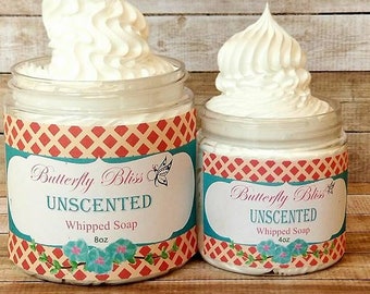 Fluffy Whipped Soap Body Frosting | Unscented Whipped Bath Soap | Body Wash | Shaving Cream | Cream Soap | Soap | Body Soap | Gift For Her