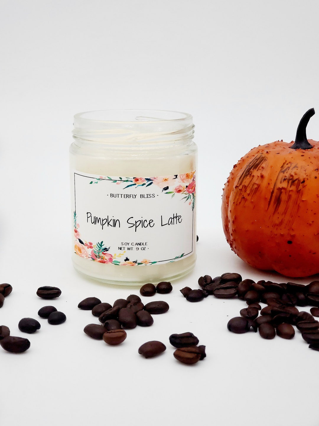 Pumpkin Spice Latte Candle Pumpkin Scented Candle Coffee Etsy