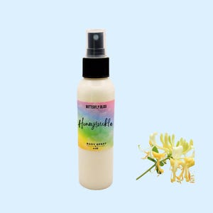 Honeysuckle Body Spray Mist | Soft Floral Perfume with White Musk | Elegant Floral Fragrance for Women | Spring Floral Body Mist | Perfume
