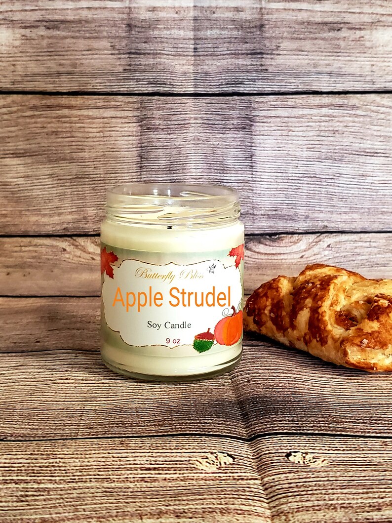 Apple Strudel Scented Candle Apple Candle Bakeey Candle Etsy