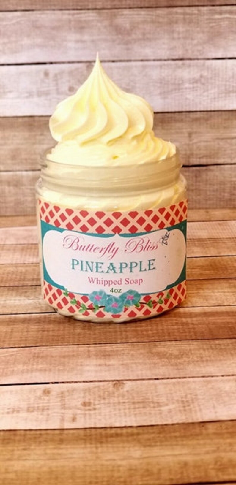 Whipped Soap Jar Soap Pineapple Scent Cream Soap Shave Etsy