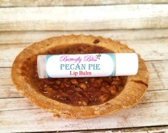 Pecan Pie / Bálsamo labial / Manteca labial / Bálsamo labial con sabor / Mantequilla labial orgánica / Natural / Baño y belleza / Bálsamo labial de cera de abeja completamente natural