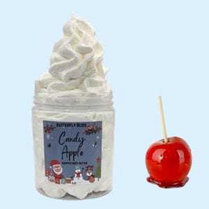 Beurre Corporel Pomme D&#39;amour | Idée cadeau pour enfants | Cadeau Père Noël | Parfumé Pomme D&#39;amour | Lotion parfumée douce | lotion aux pommes | Cadeau de Noël pas cher