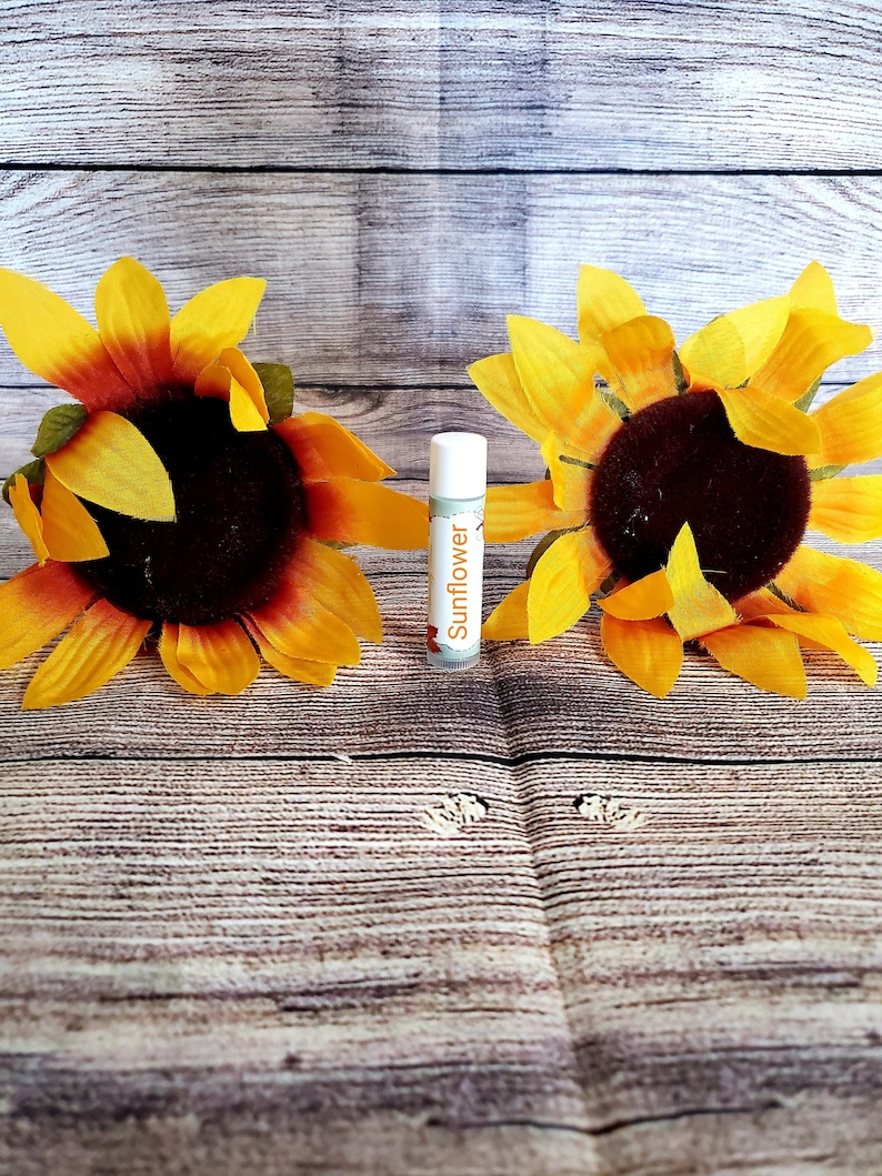 Sunflower Lip Balm Floral Lip Balm Sunflower Sunflower Etsy