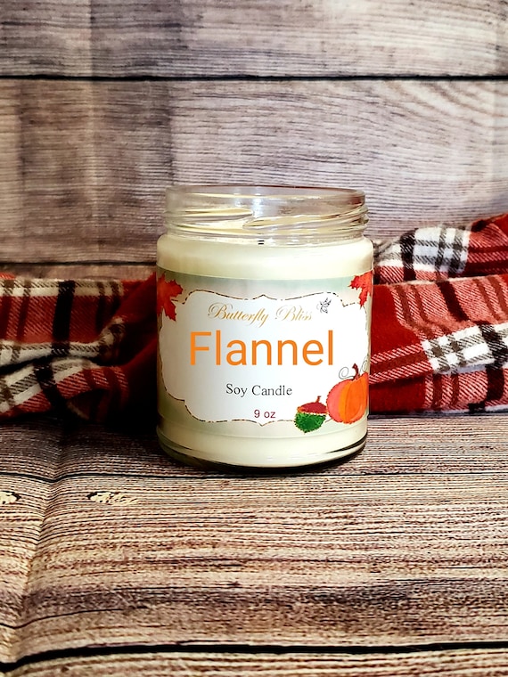 Flannel Scented Candle Flannel Candle Clean Candle Clean Etsy