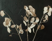 Young Bleached Lunaria stems external, internal layers, seeds Dried Money plant Winter wedding decor Autumn Winter centerpiece
