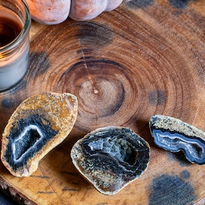 Natuurlijke zwarte agaat, sterke beschermende amuletten van agaat
