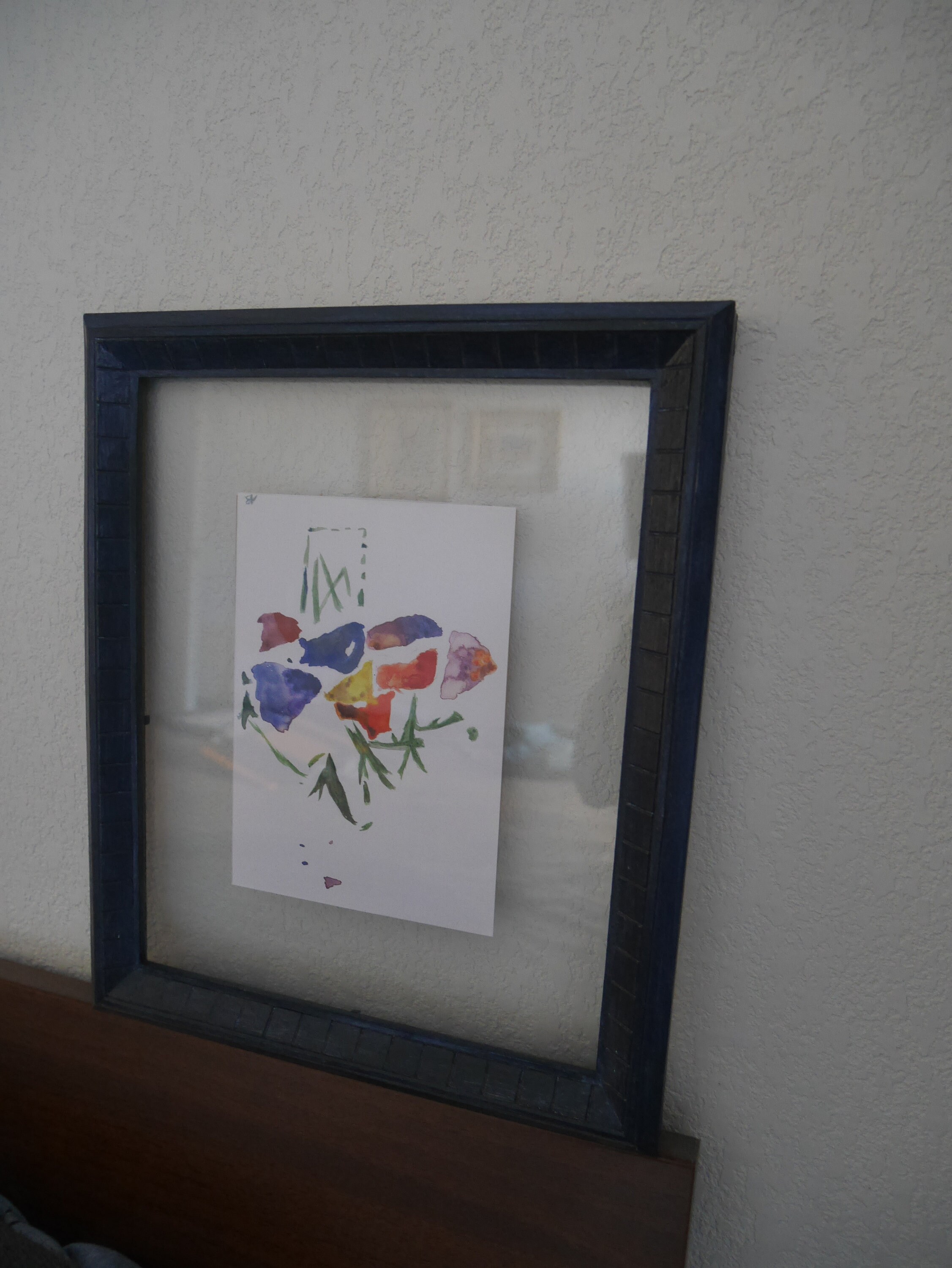 Aquarelle Bouquet de Fleur Dans Son Cadre