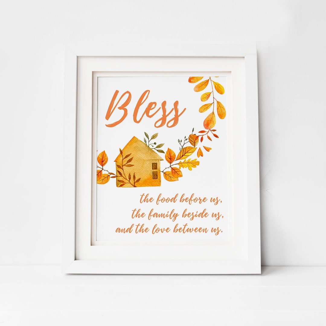 Thanksgiving Printable / Blessed Sign / Fall Decoration / Rustic Fall ...