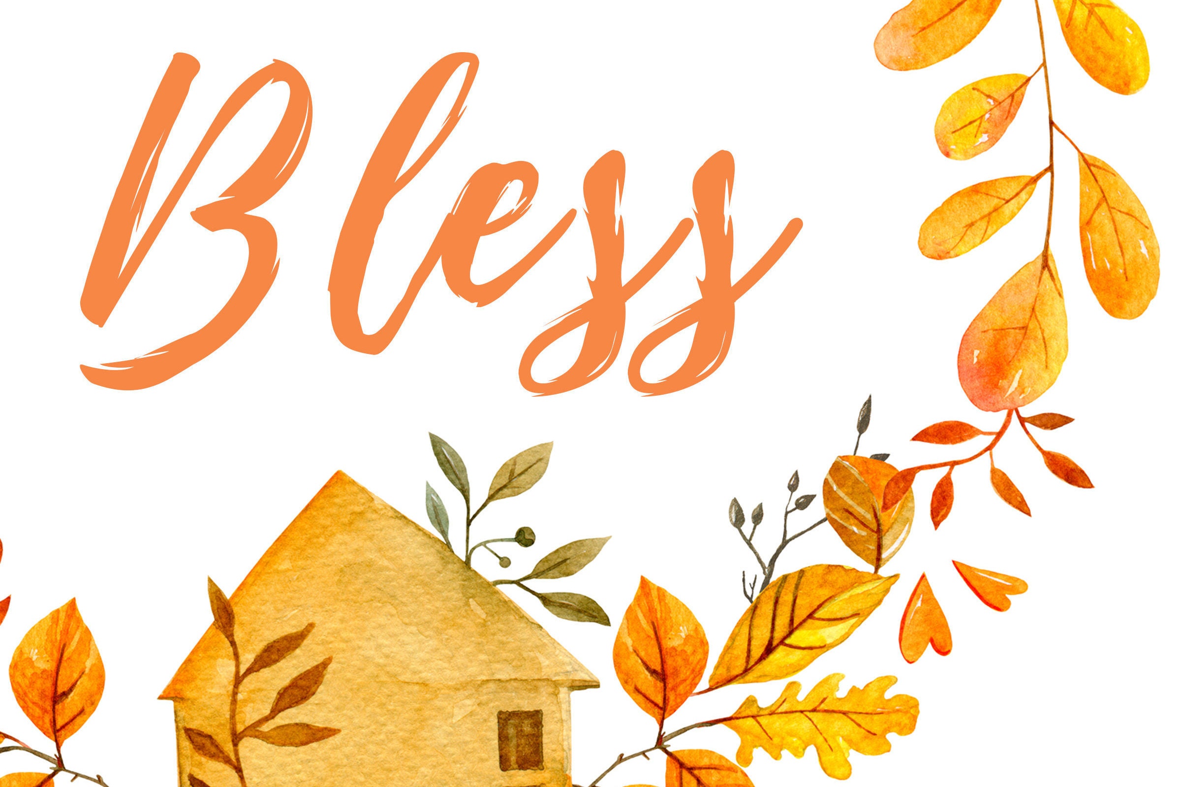 Thanksgiving Printable / Blessed Sign / Fall Decoration / Rustic Fall ...