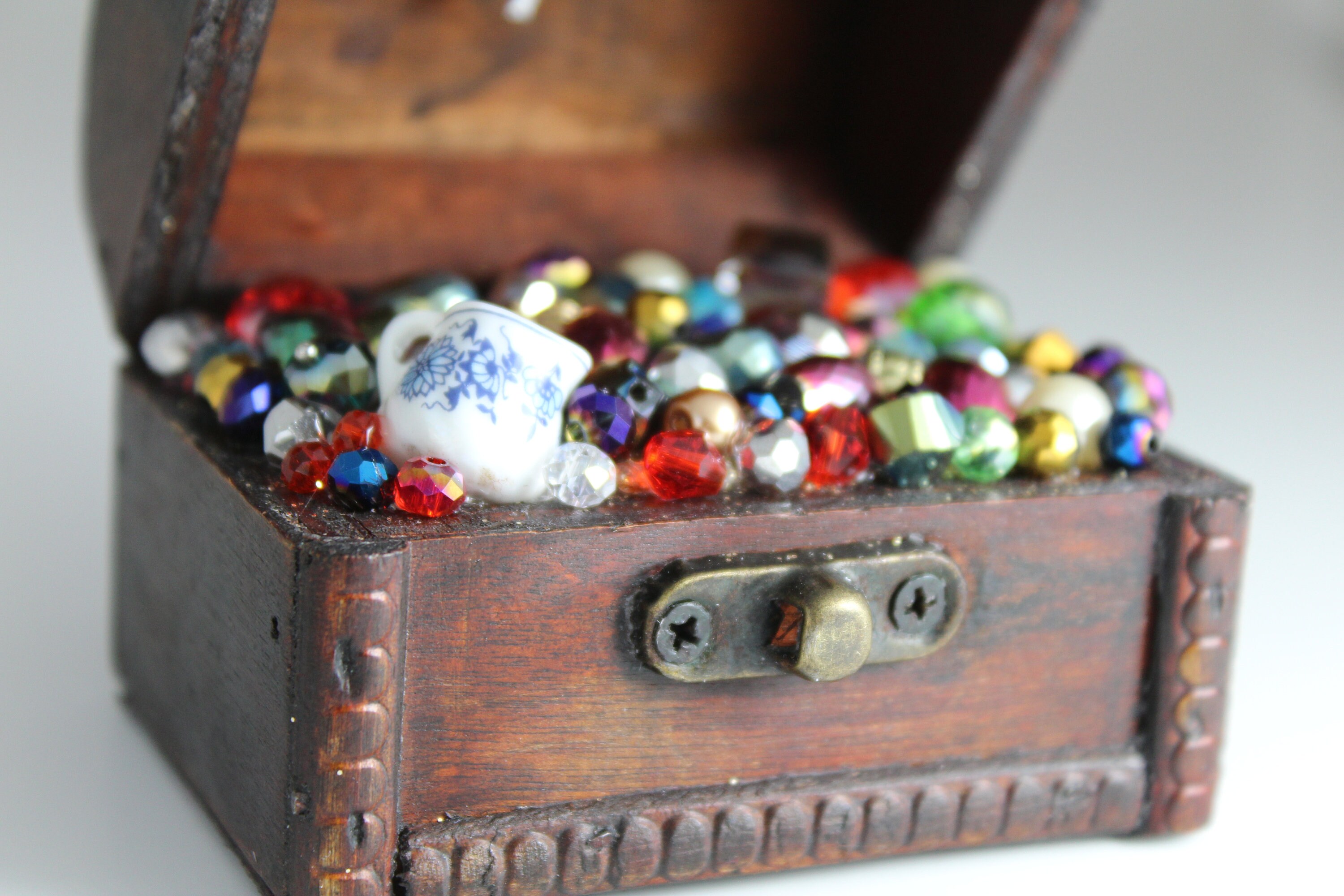 Treasure Chest Ornament/Floral China Pitcher Etsy
