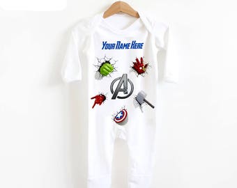 marvel baby sleepsuit