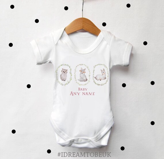 GRO //BODYSUIT KOALA PERSONALISED SUBLIMATION BABY VEST *GREAT GIFT /& NAMED*