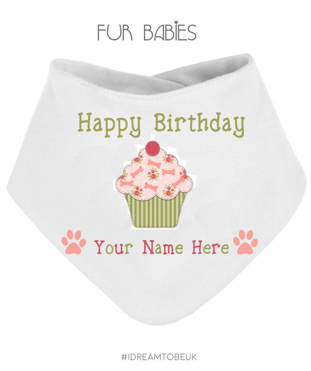 Birthday dog bandana personalised dog scarf puppy bandana Etsy