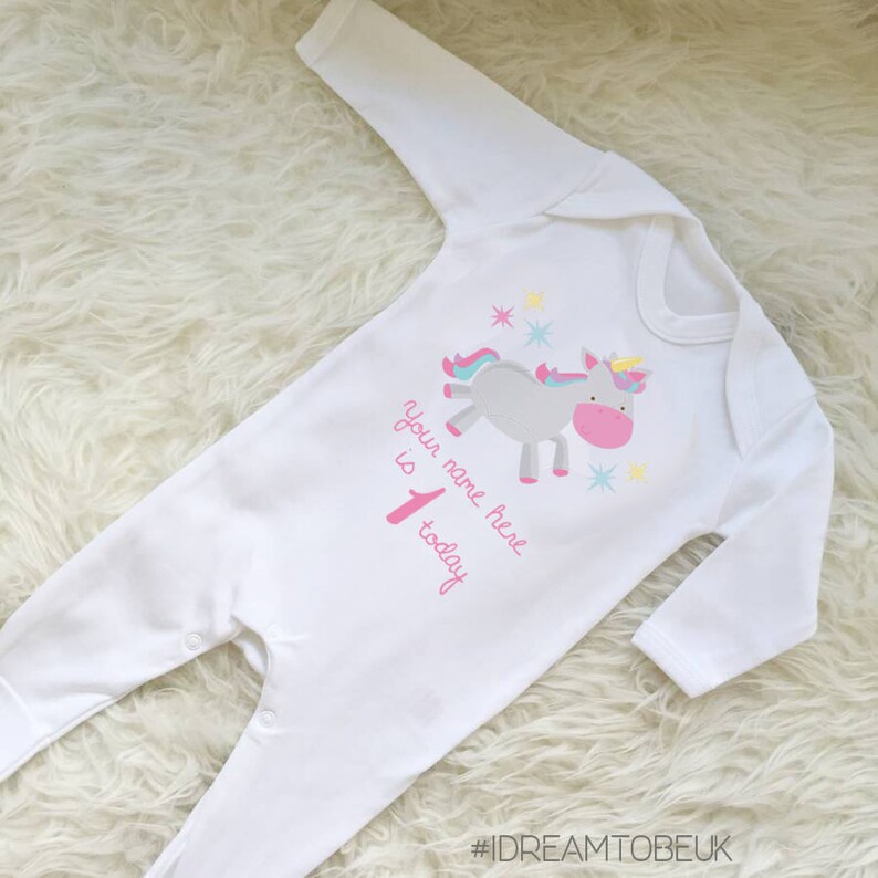 Personalised 1st Birthday baby romper 