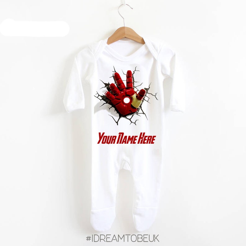 Personnalisé Happy 1st Fête des Pères Bleu Baby Grow rompersuit Sleepsuit Pères Cadeau