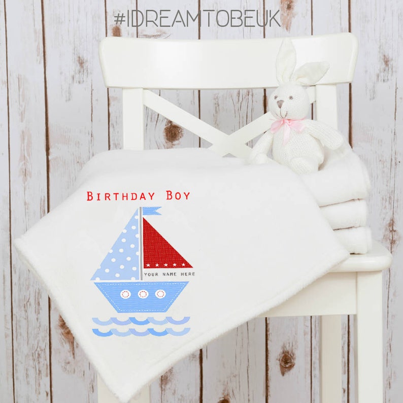 baby grow first birthday body suit personalised blue boat birthday boy Birthday baby vest sailing boat 1st birthday birthday gift