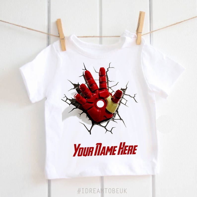 personalised avengers t shirt