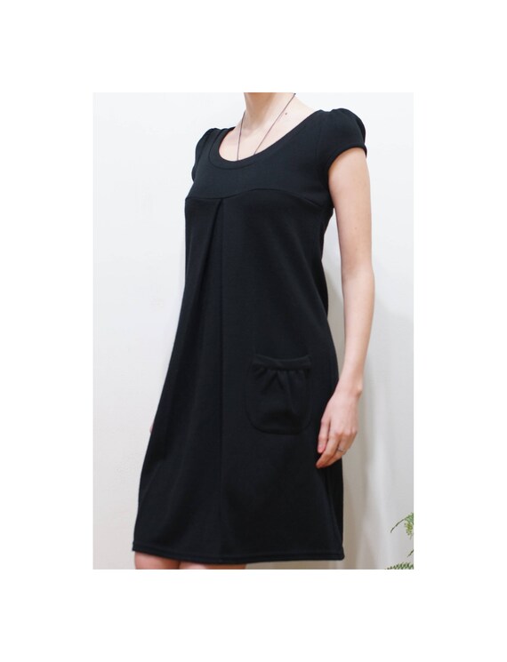 classic black work dress