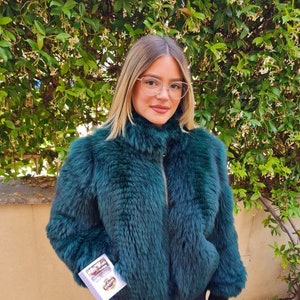 fox fur bomber jacket jacket fur coat fox pelzmantel fourrue renard mex