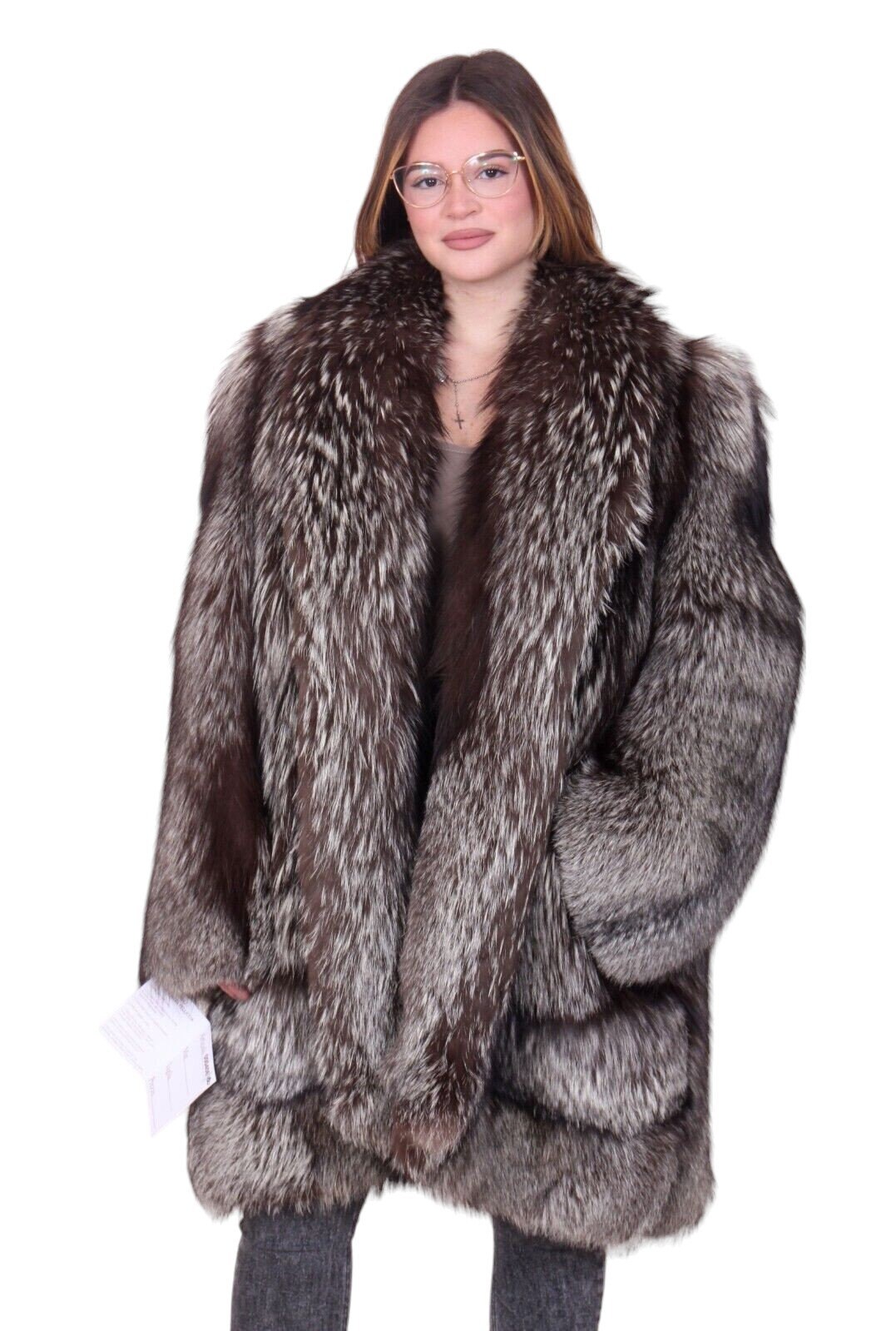 PELLICULE front gather furcoat ホワイト