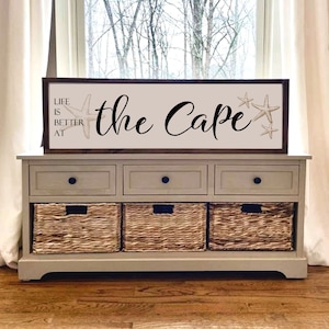 Cape San Blas, Nautical wood Beach sign, Beach decor, Coastal wood wall art for beach house, Custom Farmhouse style sign, personalized signs