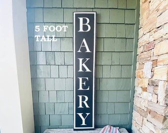 Large Bakery sign, Rustic Vertical Bakery Sign, Farmhouse Style Ideal For Kitchen, Pantry sign, Kitchen wall decor